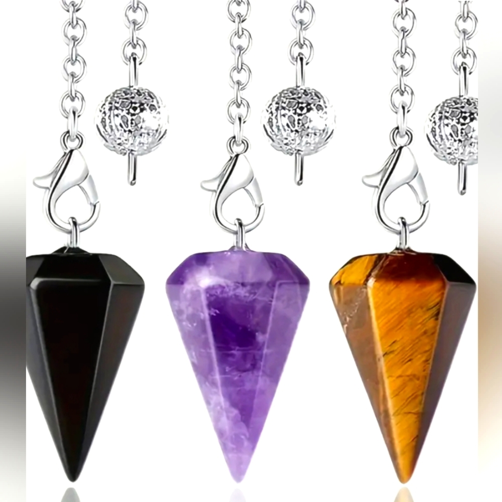 Tiger's Eye Crystal Pendulum for Divination, a Talisman or as Pocket Protection.